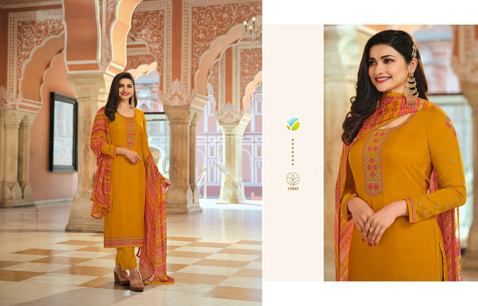Vinay Silkina Royal Crepe 35 New Designer Festive Wear Embroidery Salwar Suits Collection